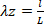 Equation λz=l/L; visualizing ratio and proportion in mathematical context.