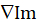 Nabla operator applied to the imaginary component; calculus symbol used in vector analysis.