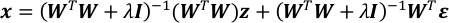 figure-protocol-11 Linear algebra equation for regularization; matrix operations in statistical analysis.