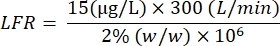 figure-protocol-5 LFR calculation formula, equation for flow rate analysis, chemical engineering application