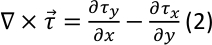 Static equilibrium equation, formula for curl in fluid dynamics, mathematical derivation.