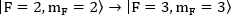 Atomic transition diagram, F=2,mF=2→F=3,mF=3; quantum state change representation.
