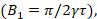 NMR pulse sequence equation (B1=π/2γτ), showing magnetic resonance condition calculation.