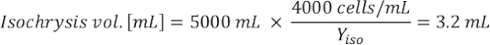 Formula di calcolo del volume dell'isocriside; equazione per la concentrazione cellulare; ricerca al microscopio.