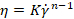 Rheology equation, η=Kγ^n-1, diagram for fluid behavior analysis and shear rate study.