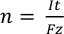 n=It/Fz equation, electrochemical process, equation diagram for educational use.