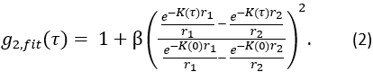 figure-protocol-9 static light scattering equation for particle size analysis; g2 fit formula; analysis method