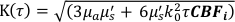 K(τ) equation for cerebral blood flow in optical imaging.