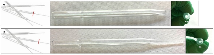figure-results-2 Glass pipette bulb strength test; sequence showing pressure application using green gloved hand.