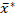 x̄* symbol indicating optimal solution, used in statistical analysis, optimization equation.