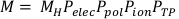Equation for static equilibrium, shows molecular dipole moment.