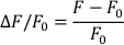 Static equilibrium formula ΔF/F₀ for analyzing force change in physics equations.