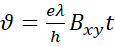 Hall effect equation: Θ = (eλ/h)Bxy t, describing magnetic influence on conductors.