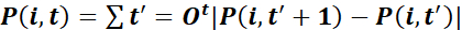 Markov process equations, Σt'=0t' transition probability, mathematical formula, stochastic analysis.