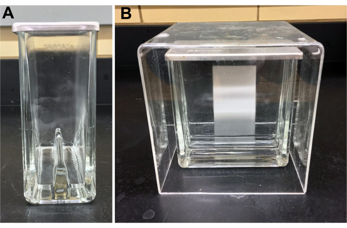 figure-protocol-1 Glass chromatography system setup for protein purification process, visual comparison in laboratory.