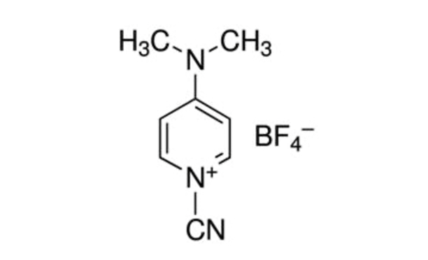 Chemical structure of N-methylpyridinium tetrafluoroborate; formula diagram, organic compound.