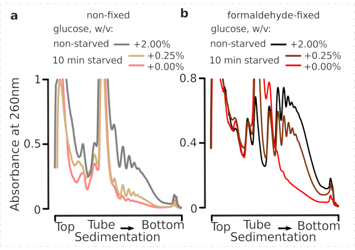 figure-results-3 Absorbance vs. sedimentation diagram, glucose concentration impact on fixation, spectrophotometric analysis.