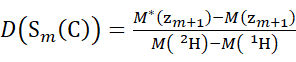 Deuterium distribution equation, mass spectrometry analysis formula, scientific data interpretation.
