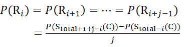 Probability distribution equation; mathematical formula for sequential probability analysis.