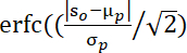 Error function equation, erfc, statistical analysis formula, data distribution evaluation.