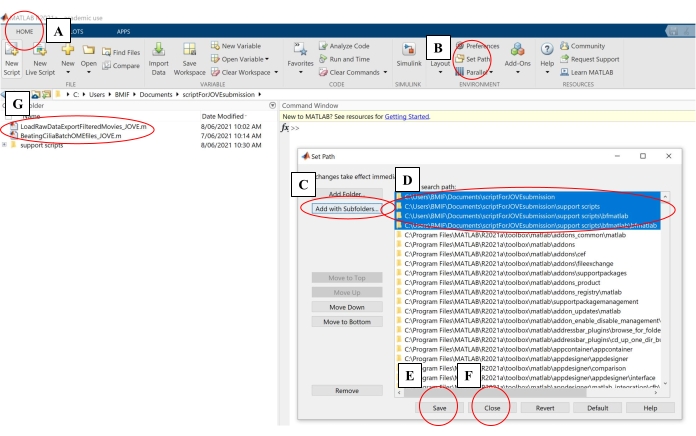 figure-protocol-3 MATLAB interface showing file management, set path GUI for managing project directories.