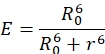 Förster Resonance Energy Transfer (FRET) efficiency formula; energy transfer calculation equation.