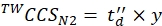 Equations in chromatography analysis formula, symbols describe nitrogen mobility setup.