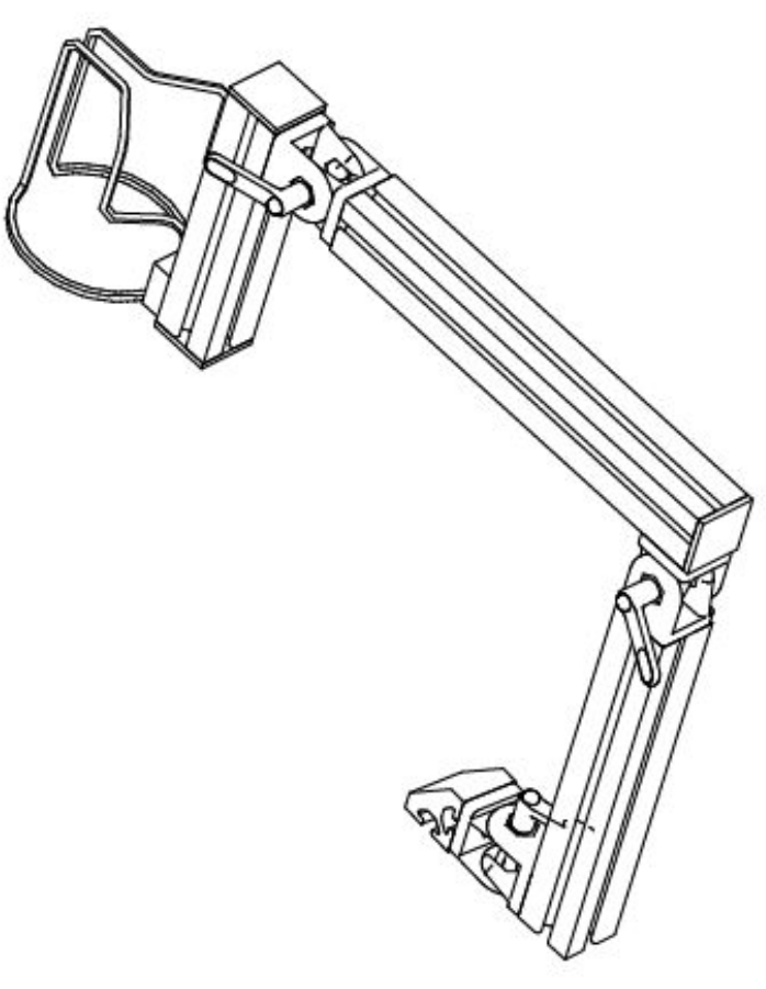 figure-results-1 Mechanical arm diagram; joint assembly setup for static equilibrium analysis, torque calculation.