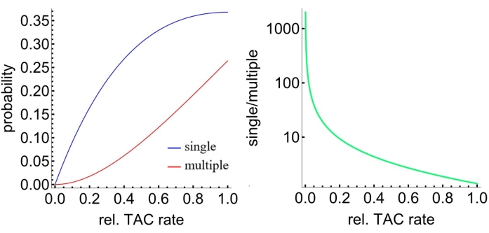 Probability and rate relationship charts; graph of single vs. multiple, TAC rate analysis.