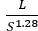 Equilibrium equation, L/S^1.28, diagram for static analysis, relevant in mechanical studies.