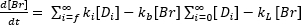 Chemical kinetics equation for bromine rate change; mathematical analysis, dynamic process.