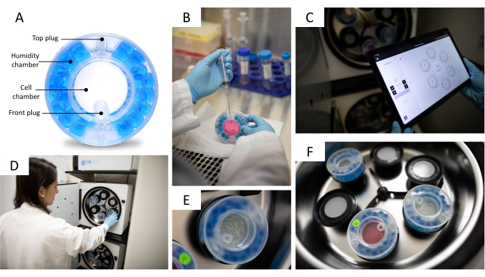 figure-results-2 Cell culture in humidity chamber setup, diagram and experiment; centrifuge use, data analysis.