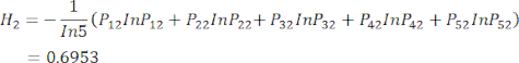 figure-protocol-16 Entropy equation H₂ calculation, showing logarithmic terms and final computed value in formula.
