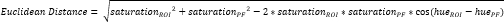 figure-protocol-1 欧几里得距离公式;基于饱和度、色调值计算颜色相似性的方程。