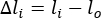 static equilibrium, equation Δl_i = l_i - l_o, diagram, physics concept