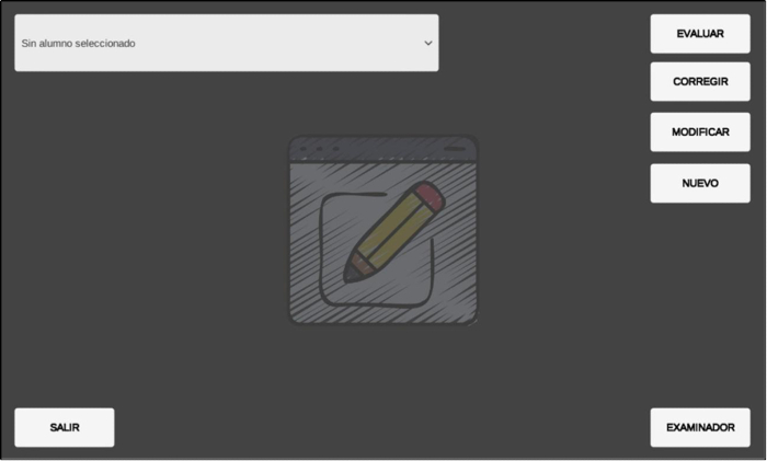 Web interface design for educational tool; features selection and editing options, student database.
