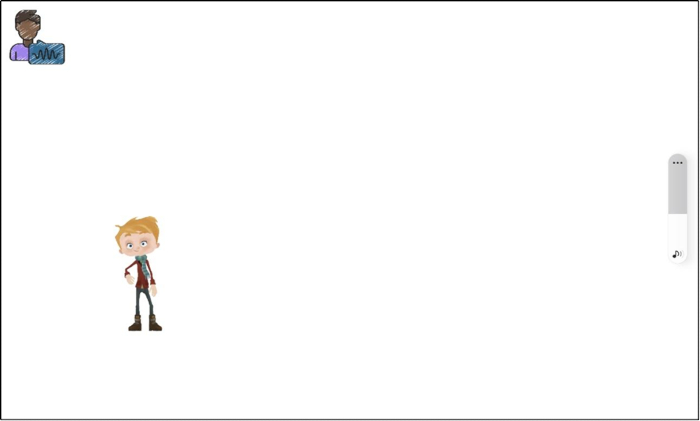 Interactive cartoon video call, animated character study, communication, digital engagement.