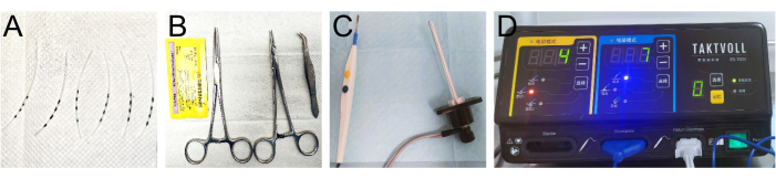 figure-results-1 Surgical instruments and electrosurgery device setup for medical procedures analysis and evaluation.