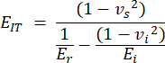 Static equilibrium equation: mechanical properties formula, diagram for material stress analysis.