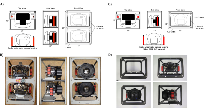 Underwater camera housing design and assembly; diagram and setup with Ikelite, Nikon D7200.