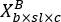 Mathematical symbol, \(X^B_{b \times s \times l \times c}\), representing tensor dimensions.