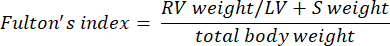 figure-protocol-16 Fulton指数公式,即右心室重量与左心室加室间隔重量之比除以总体重,生理学。