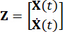 Dynamic system state equation Z, showing vector X(t) for position, velocity.