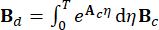 Differential equations, Bd=int[0, T]e^(Aη)dηBc, formula, mathematical analysis.