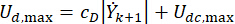 Dynamic control formula, Ud,max = cD|Yk+1| + Udc,max, equation for process optimization.