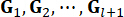 Mathematical notation sequence formula, displaying variables G1 to GL+1 in a linear series format.