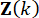 Z-transform, mathematical formula, Z(k), used in digital signal processing analysis.