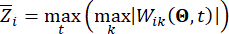 Mathematical formula for optimization; max function; notation diagram; statistical analysis.