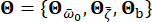 Θ equation, parameters: ω̅₀, ζ, b; mathematical symbols for theoretical analysis