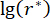 logarithm function formula lg(r*) symbol for mathematical analysis